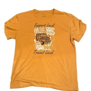 Local Adventure Graphic Tee in Mustard